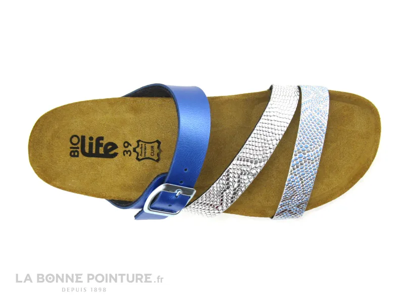 Achat chaussures Bio Life Femme Mule, vente Bio Life 1533 Aqua Marine - Mule compensee Femme