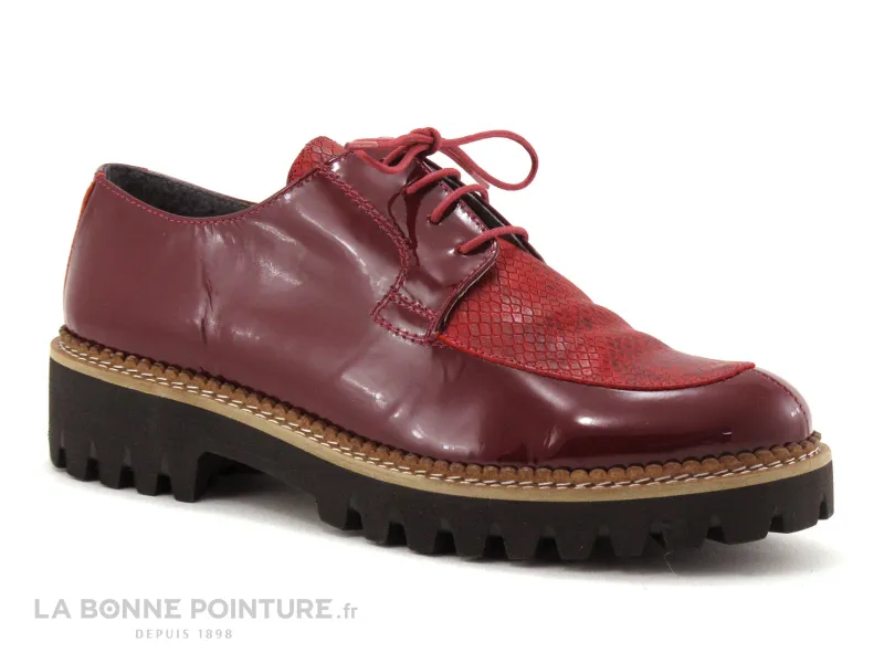 Achat chaussures Folie's Femme Chaussure basse / Derby, vente Folies COLA Rouge Bordeaux - Chaussure basse Femme