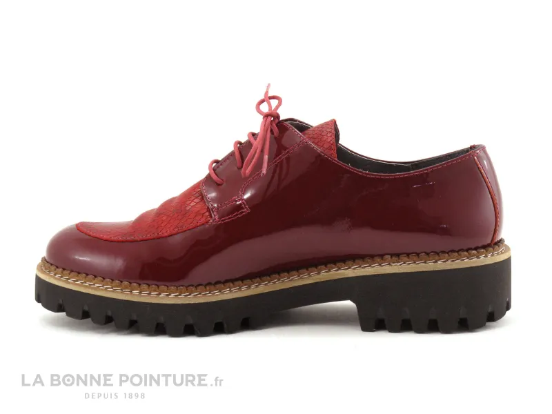 Achat chaussures Folie's Femme Chaussure basse / Derby, vente Folies COLA Rouge Bordeaux - Chaussure basse Femme