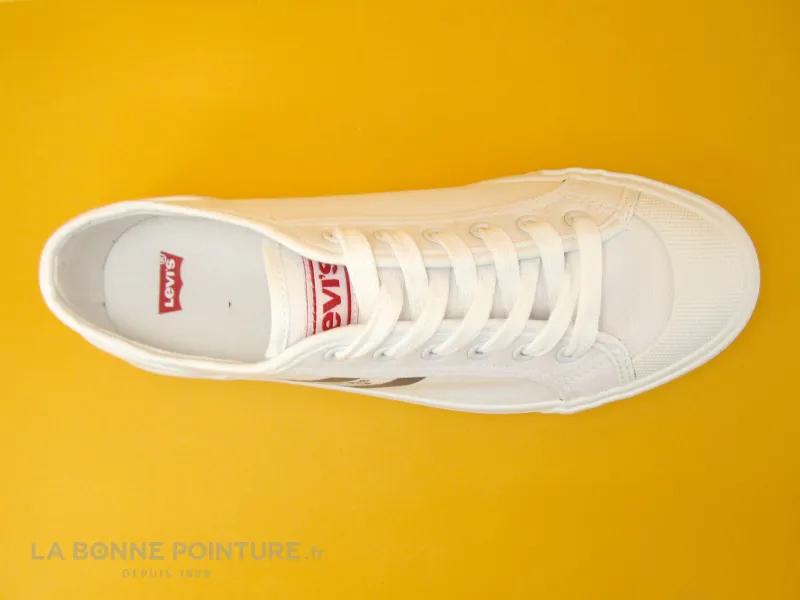 Achat chaussures Levi's Junior Basket ville, vente Levis MISSION VORI0061T Blanc - Basket blanche