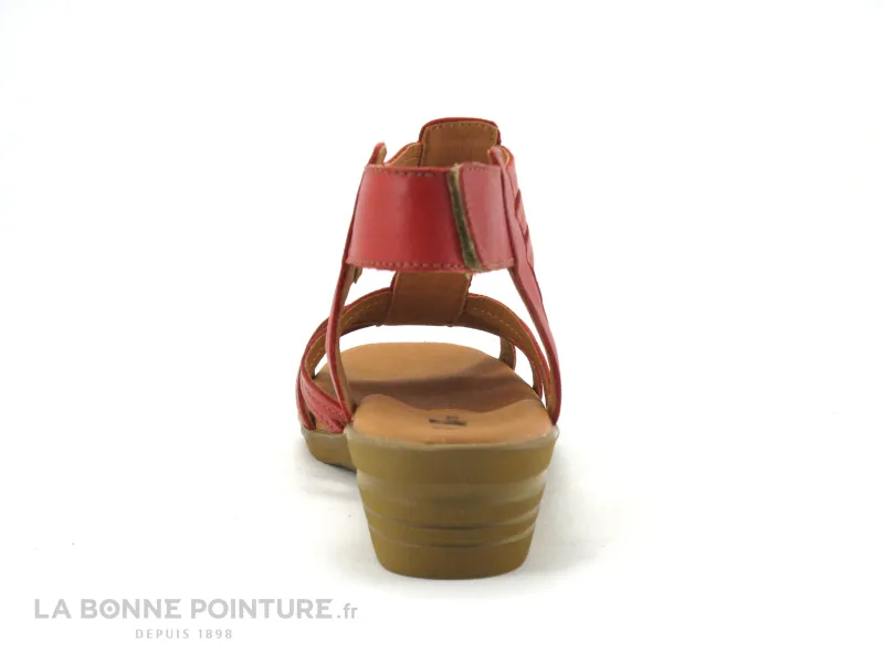 Achat chaussures Moran's Femme Sandale et Nu-pieds, vente Morans FELLY Rouge - Sandale montante Femme - Talon compense