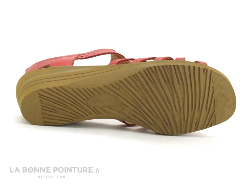 Achat chaussures Moran's Femme Sandale et Nu-pieds, vente Morans FELLY Rouge - Sandale montante Femme - Talon compense