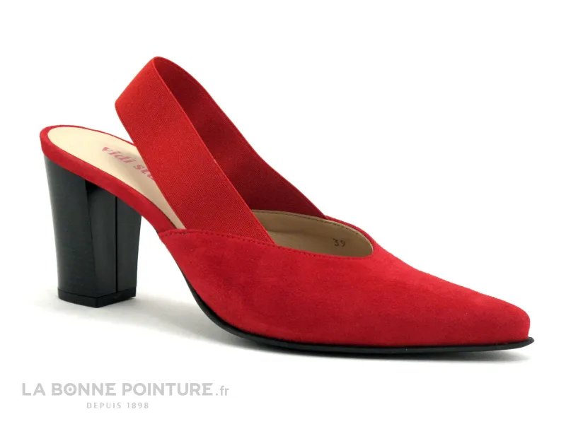 Achat chaussures Vidi Studio Femme Bout fermé, vente Vidi Studio FRICHE Red Fire - Escarpin rouge bride arriere