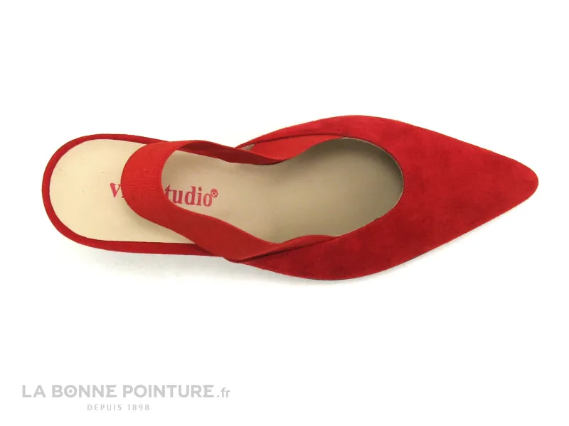 Achat chaussures Vidi Studio Femme Bout fermé, vente Vidi Studio FRICHE Red Fire - Escarpin rouge bride arriere