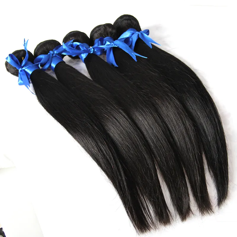 Armure Droite Vierge Cheveux Brésiliens Weave Bundles 500g 5pcs 100% Armure de Cheveux Humains Naturel Noir Couleur 1b 2024 from