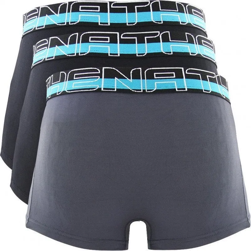 ATHENA 3 Boxers Homme Microfibre SECONDEPEAU Noir Gris Noir