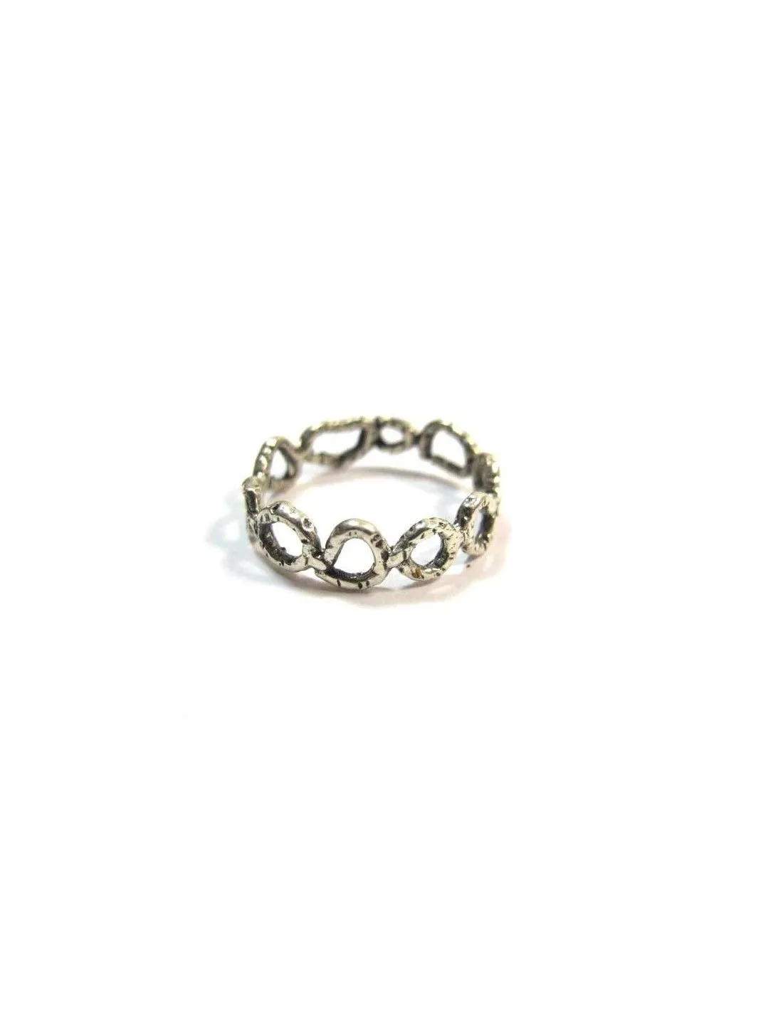 bague argent fine maille