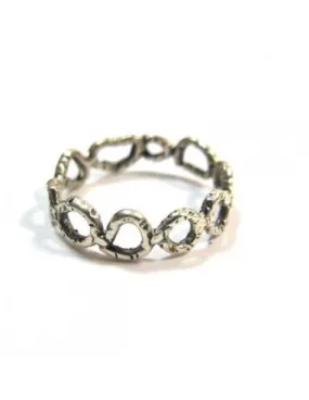 bague argent fine maille