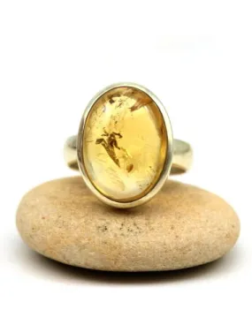 Bague argent pierre citrine