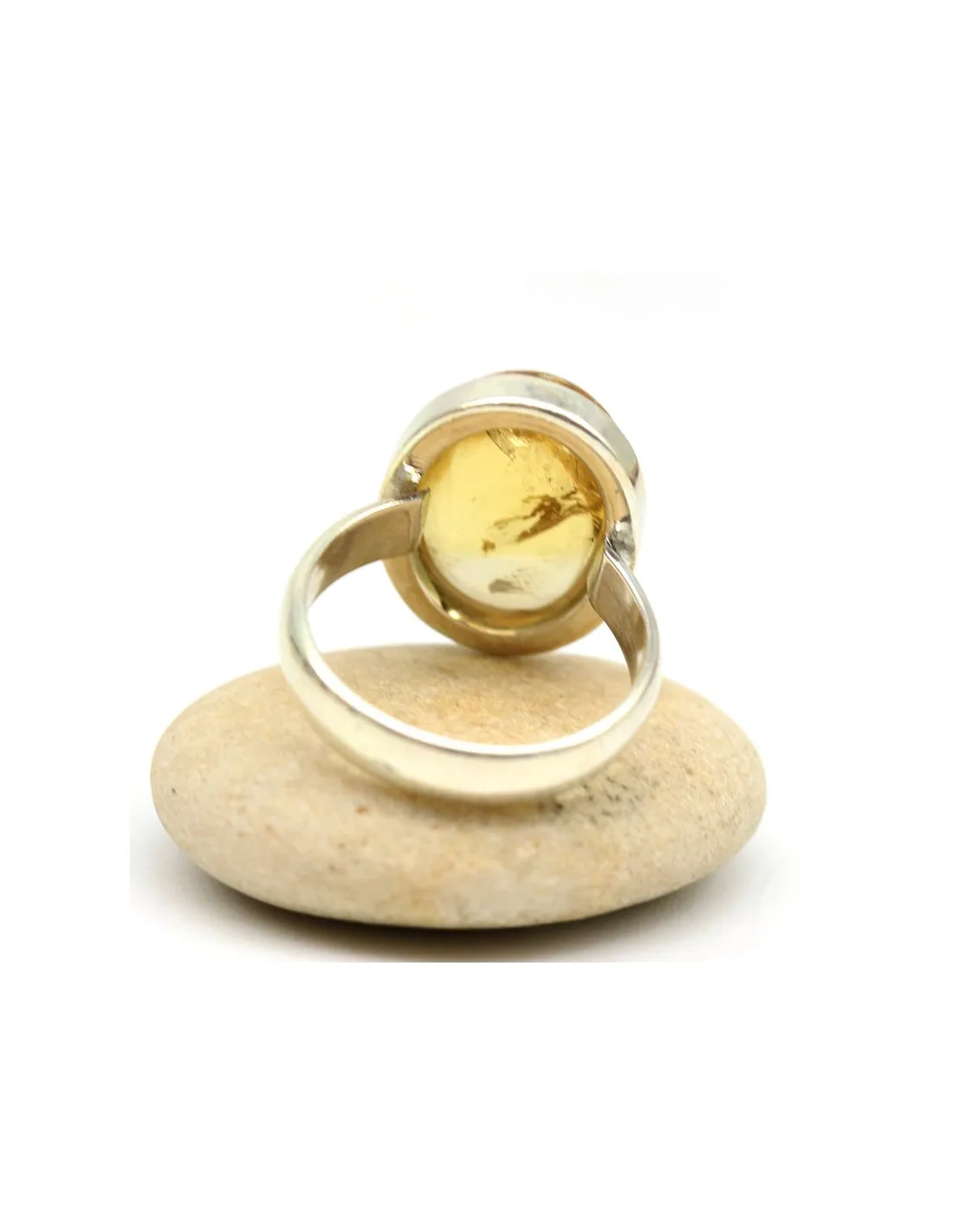 Bague argent pierre citrine