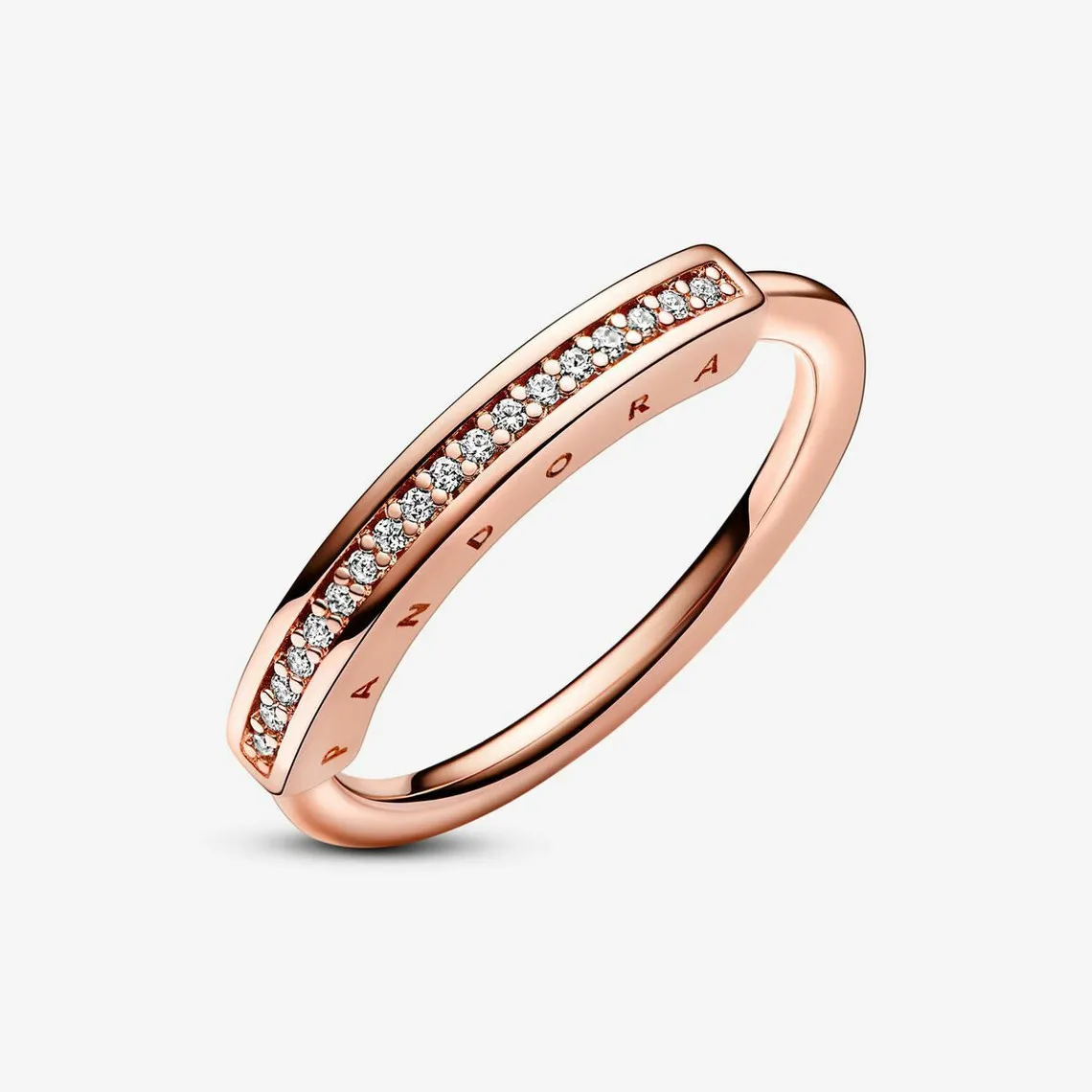 Bague en Métal doré à l'or rose fin 585/1000 pour Femme Pandora Signature  | 3 Suisses