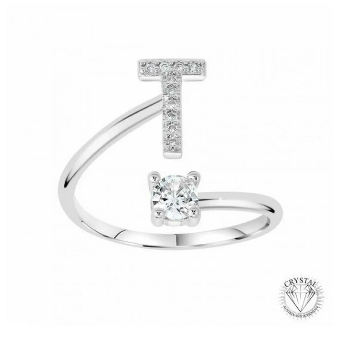 Bague Initale T Femme Athème B2804-T -  Métal Argent | 3 Suisses