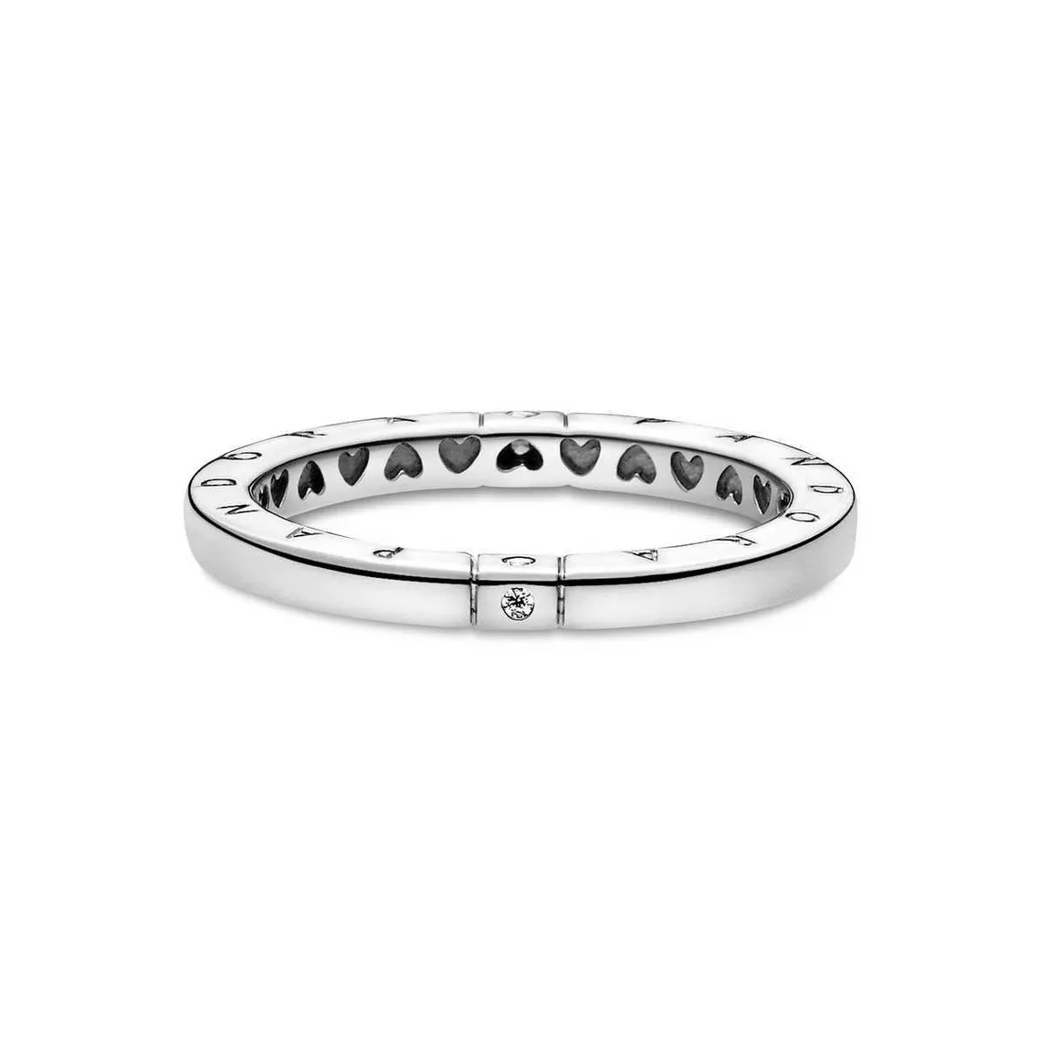 Bague Logo & Cœurs Pandora Signature - Argent | 3 Suisses