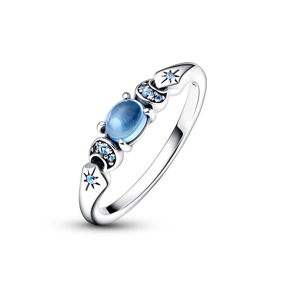 Bague rétro motif astral pour femme