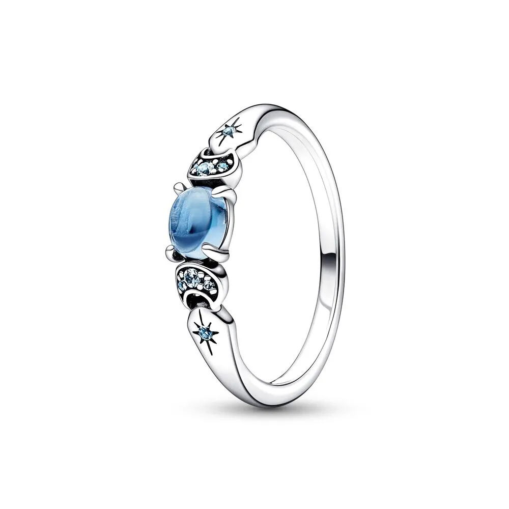 Bague rétro motif astral pour femme