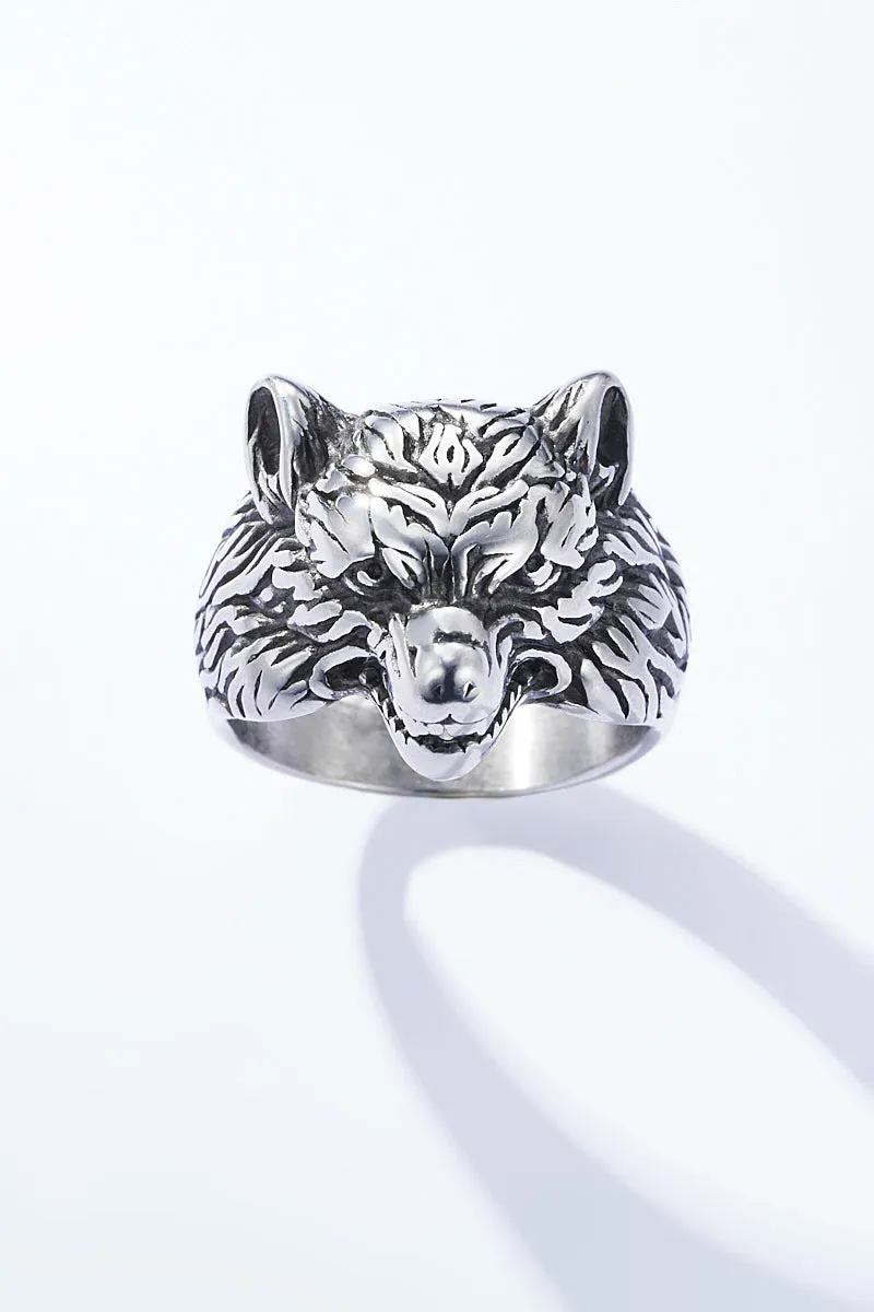 Bague tête de loup