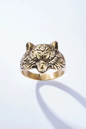 Bague tête de loup