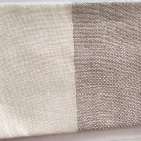 Bande à broder 100 cm x 20,5 cm bicolore blanc et taupe