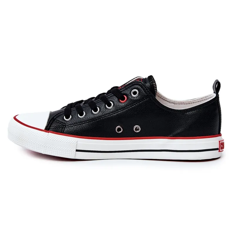 Baskets en cuir pour hommes Big Star JJ174068 Noir le noir