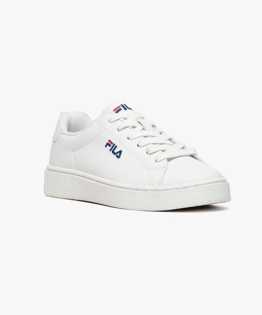 baskets femme a plateforme et details brodes - fila blanc