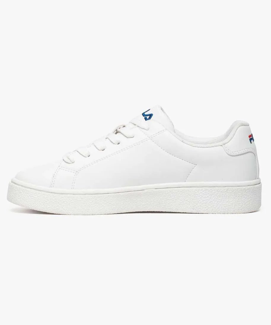 baskets femme a plateforme et details brodes - fila blanc