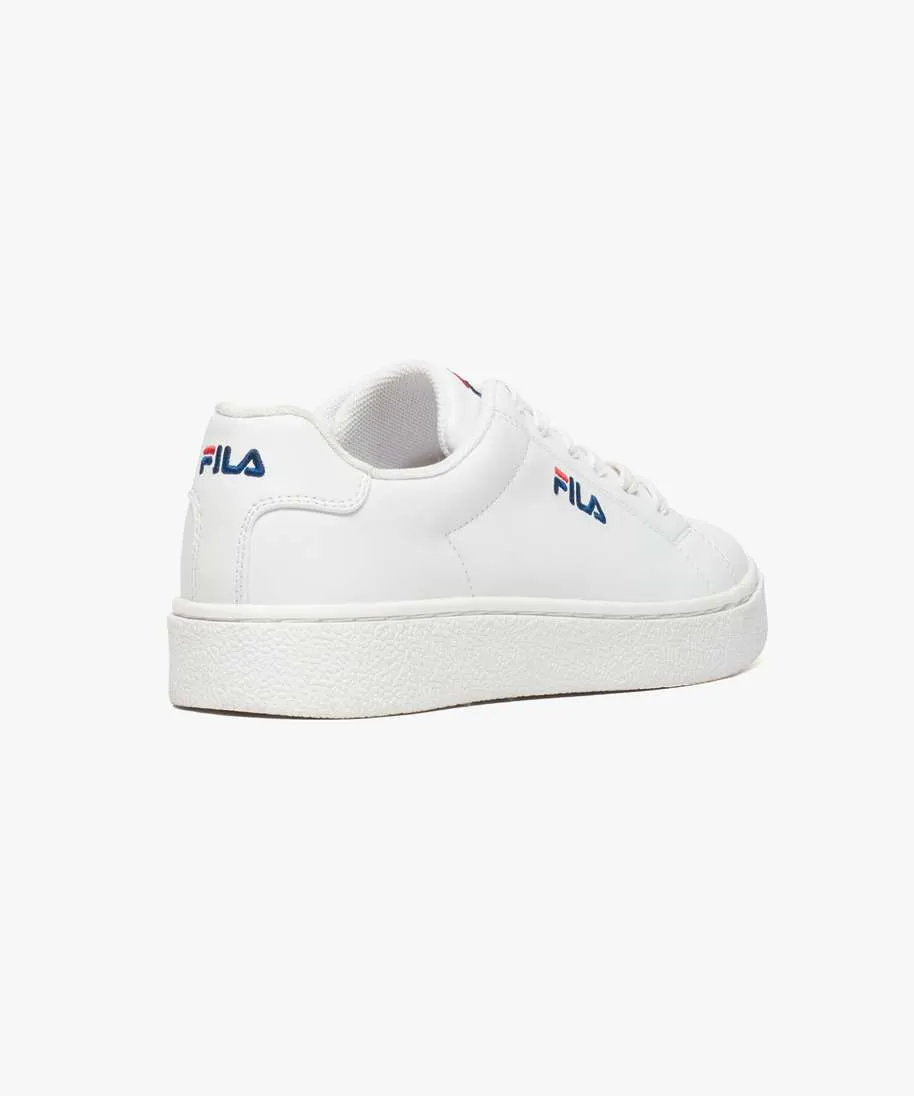 baskets femme a plateforme et details brodes - fila blanc