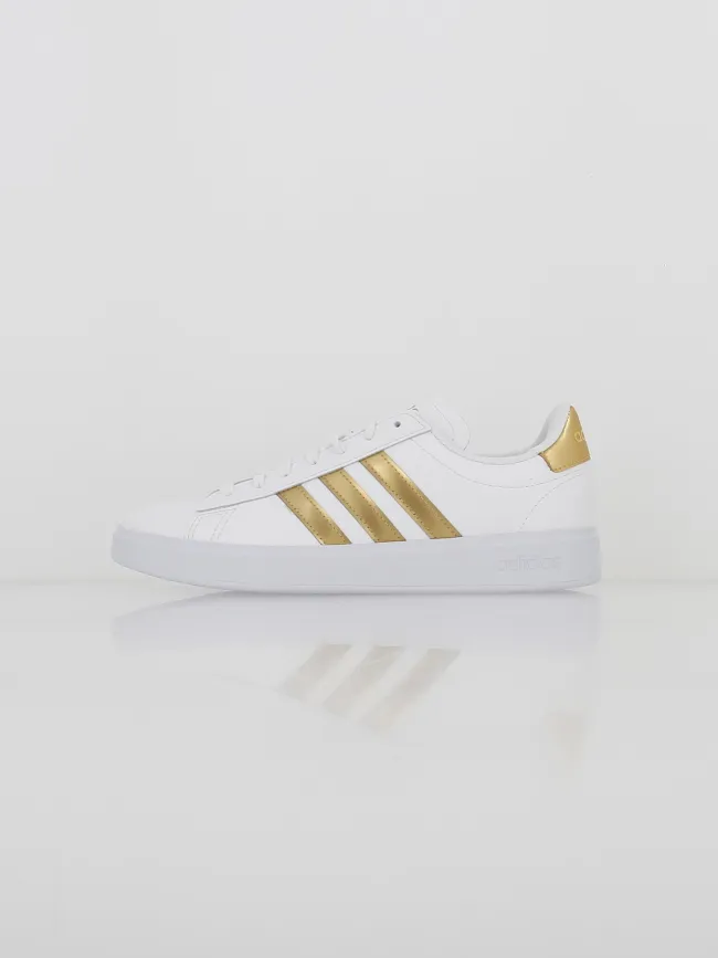 Baskets grand court 2.0 blanc/doré femme - Adidas | wimod