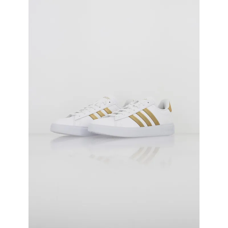 Baskets grand court 2.0 blanc/doré femme - Adidas | wimod