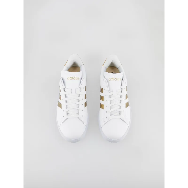 Baskets grand court 2.0 blanc/doré femme - Adidas | wimod