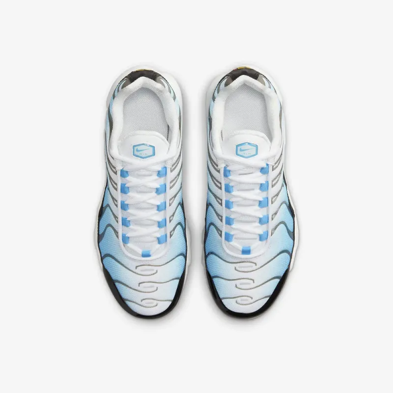 BASKETS NIKE AIR MAX PLUS GS BLEUES ET BLANCHES