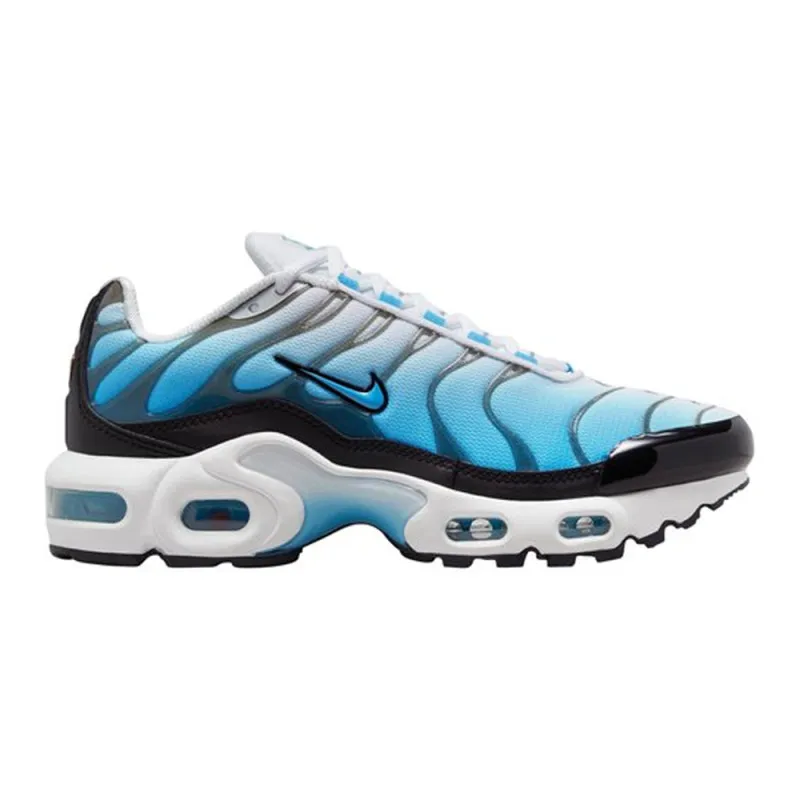 BASKETS NIKE AIR MAX PLUS GS BLEUES ET BLANCHES