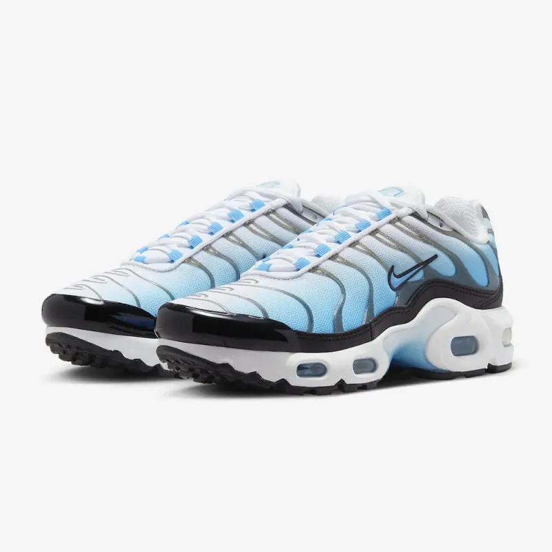 BASKETS NIKE AIR MAX PLUS GS BLEUES ET BLANCHES