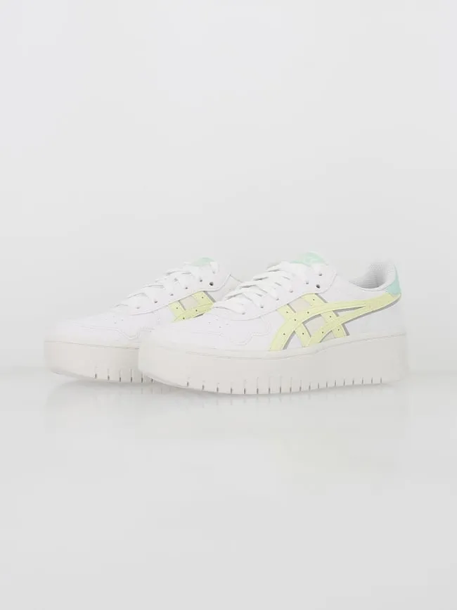 Baskets plateforme japan blanc jaune femme - Asics | wimod