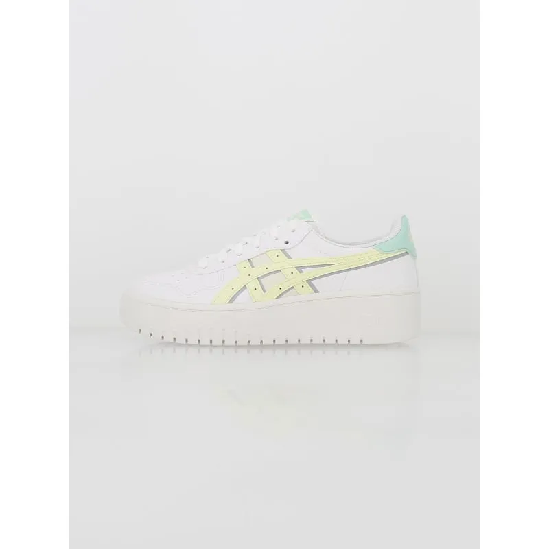 Baskets plateforme japan blanc jaune femme - Asics | wimod