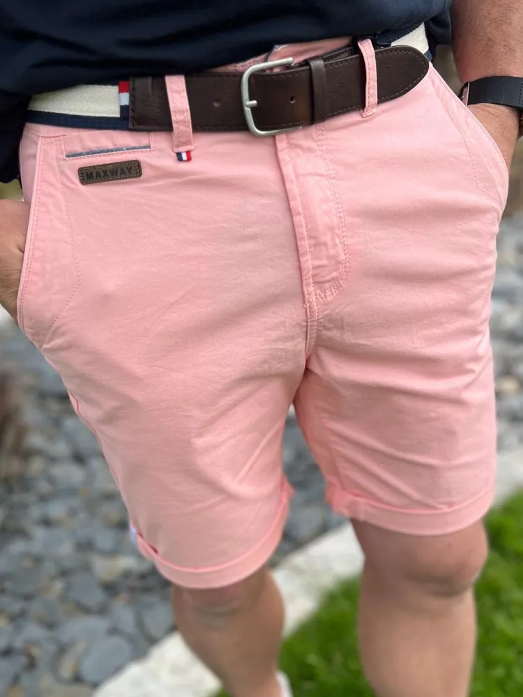 Bermudas rose LENNY - Prêt à porter homme Cléstyle Couleur Rose XXS à 6XL L