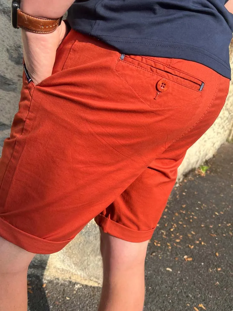 Bermudas terracotta ANTO - Prêt à porter homme Cléstyle XXS à 6XL M Couleur ROUGE