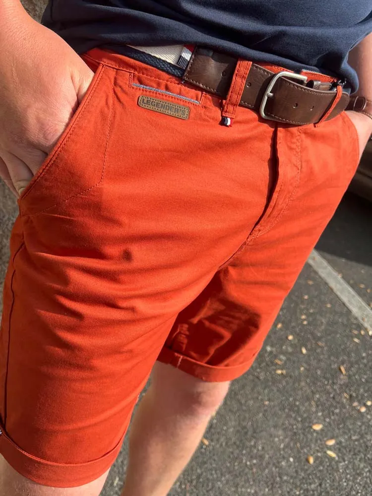 Bermudas terracotta ANTO - Prêt à porter homme Cléstyle XXS à 6XL M Couleur ROUGE