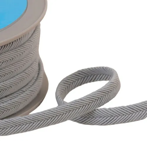 Bobine 20m double cordon fils 10mm gris clair