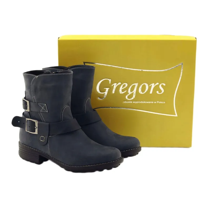 Bottes d'hiver femme Gregors 544 bleu marine multicolore