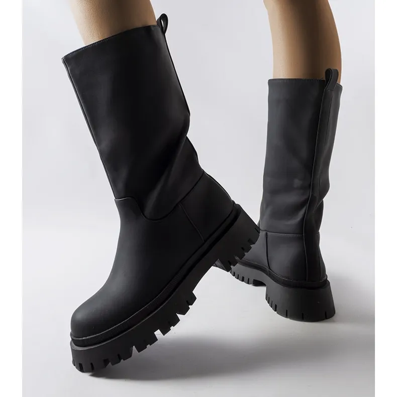 Bottes noires mates de Hollie le noir