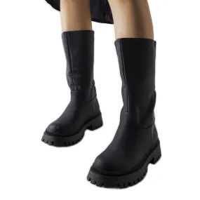 Bottes noires mates de Hollie le noir