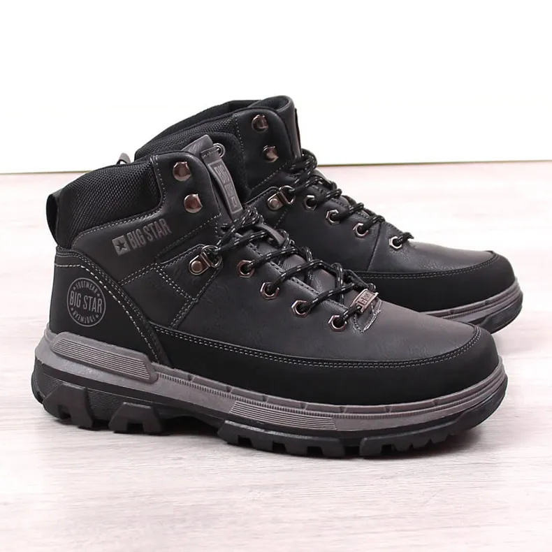 Bottes noires pour hommes Big Star KK174120 le noir