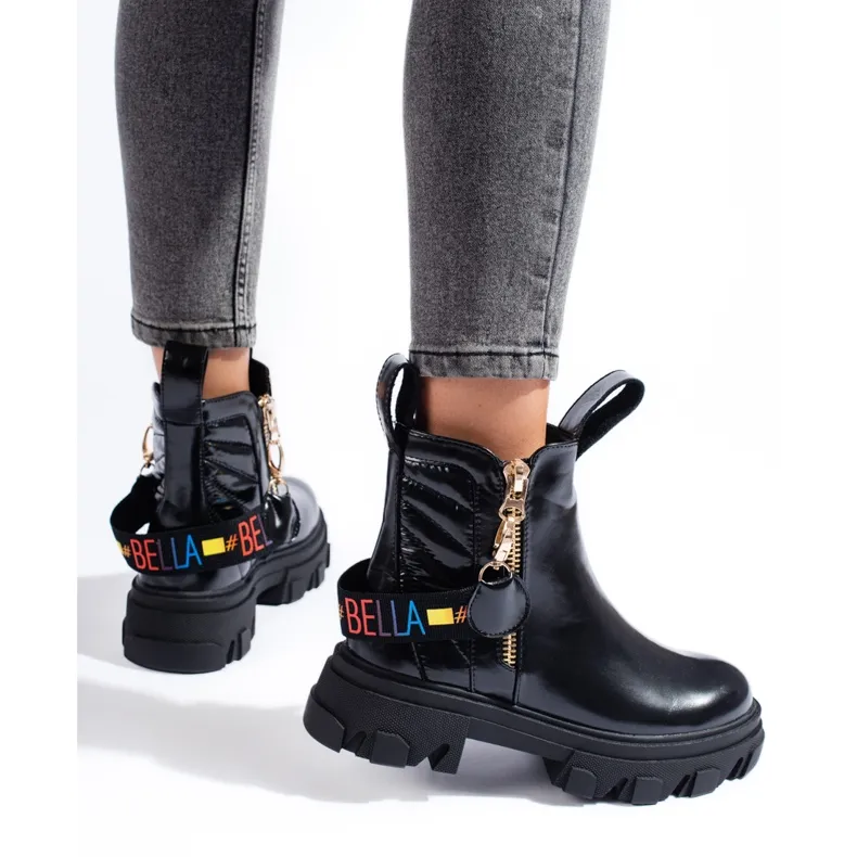 Bottes pour femmes sur la plateforme Shelovet le noir