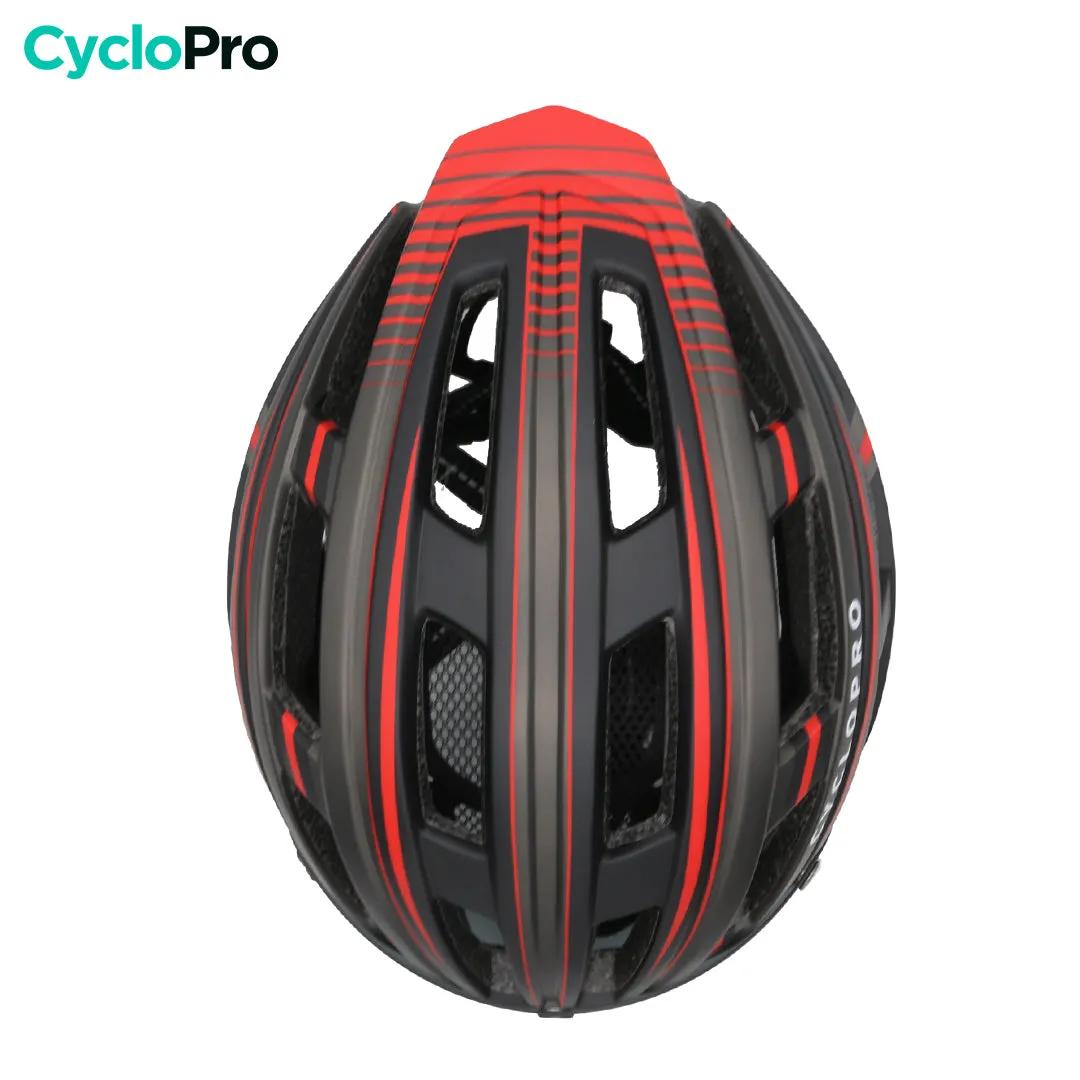 Casque vélo avec visière noir et rouge - SportMax