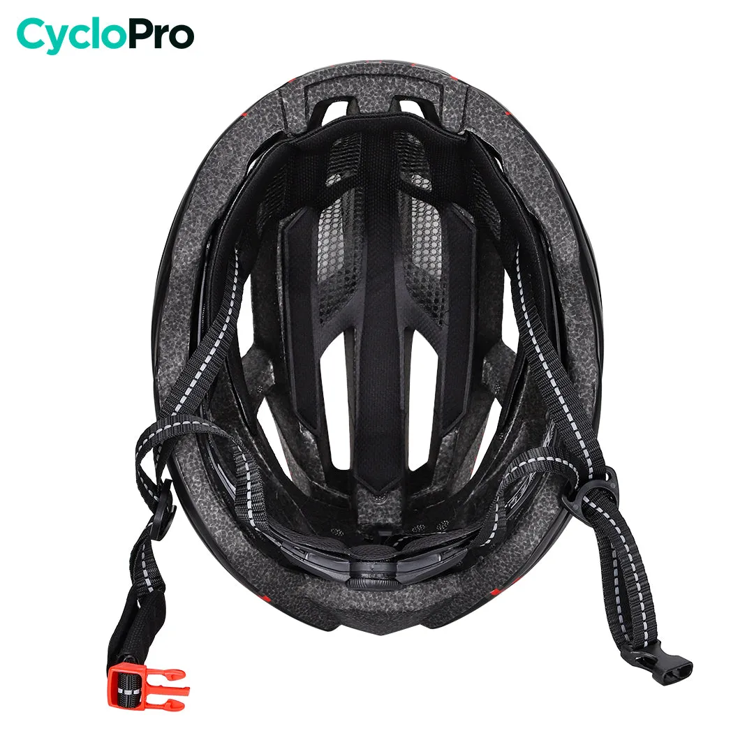 Casque vélo avec visière noir et rouge - SportMax