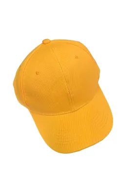 Casquette couleur unie jaune  (x12)#15