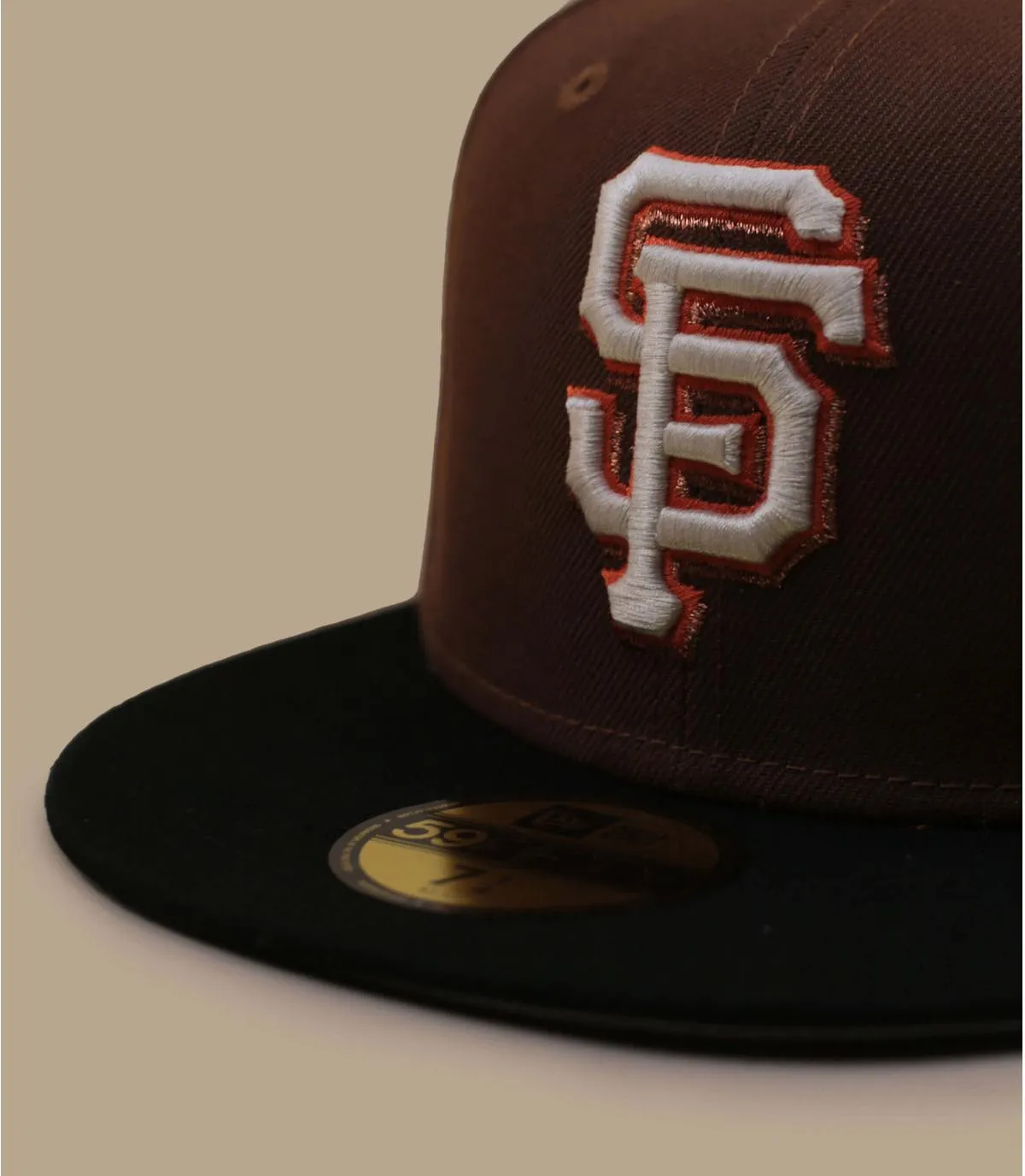 Casquette fitted San Francisco marron patch - Casquette Harvest 59Fifty San Francisco Giants New Era : Headict