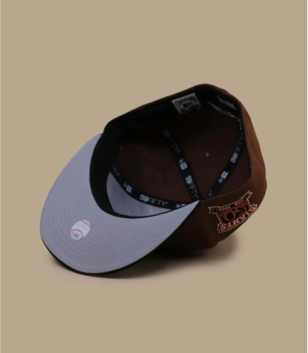 Casquette fitted San Francisco marron patch - Casquette Harvest 59Fifty San Francisco Giants New Era : Headict