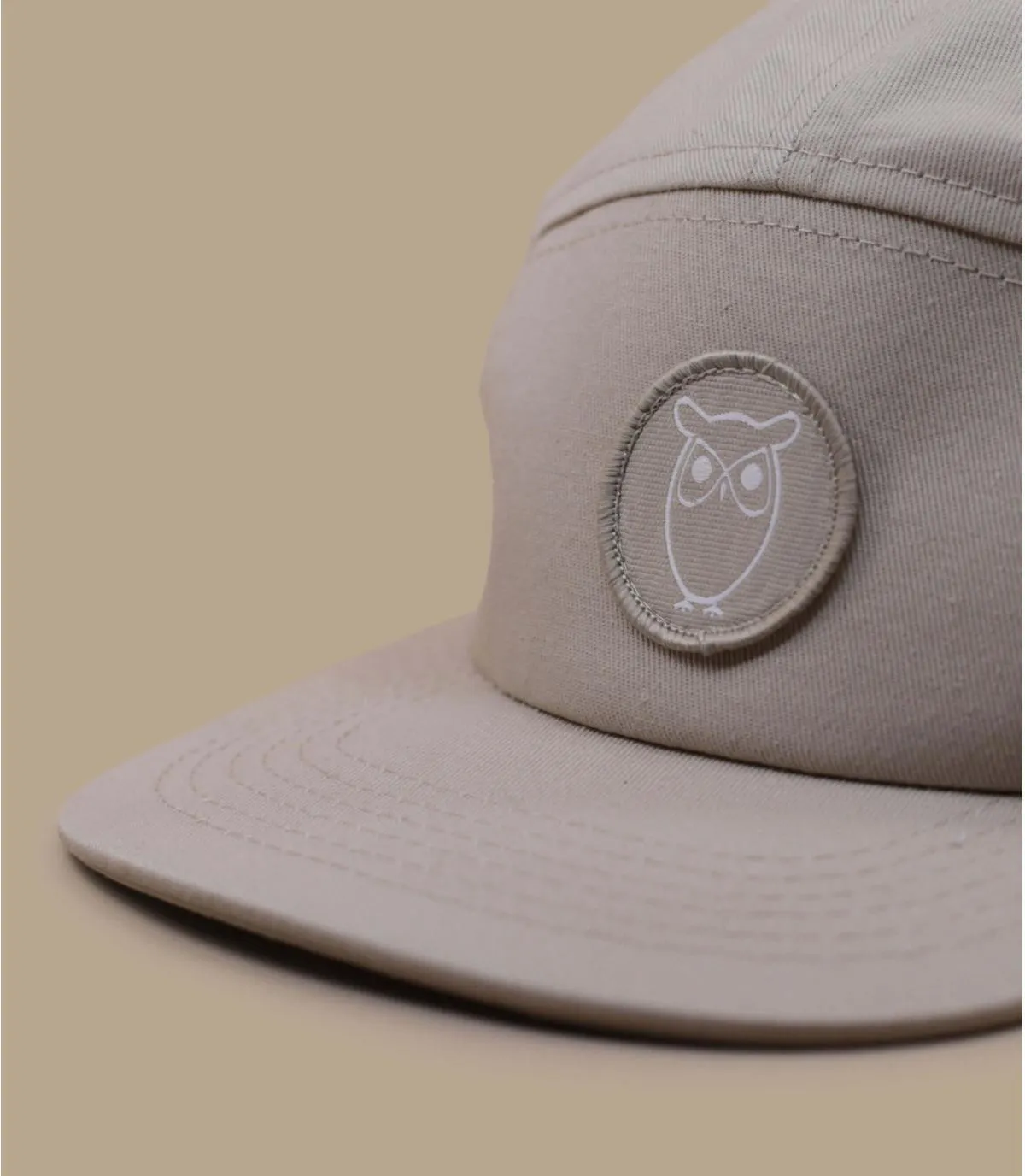 Casquette five panel gris - Backley Cap light feather grey Knowledge Cotton Apparel : Headict