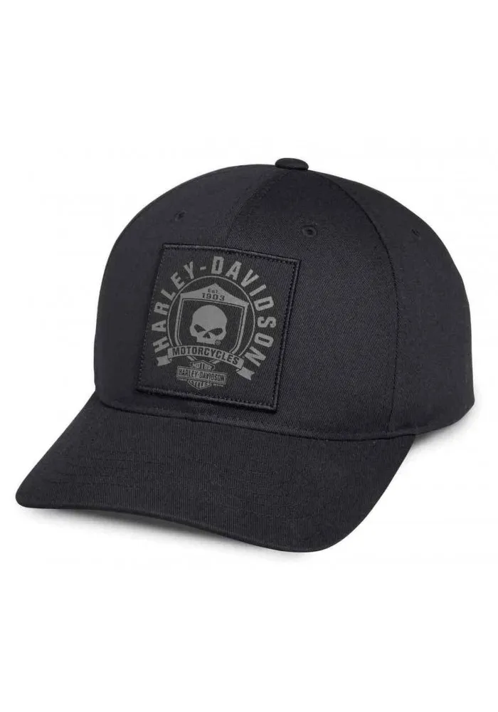 Casquette Harley Davidson Homme Willie G Skull & Shield Patch Baseball Cap 99492-17VM